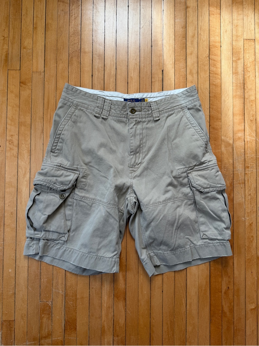 Polo Ralph Lauren Men’s Tan Khaki Utility Cargo Pocket Shorts Mens Sz. 34
